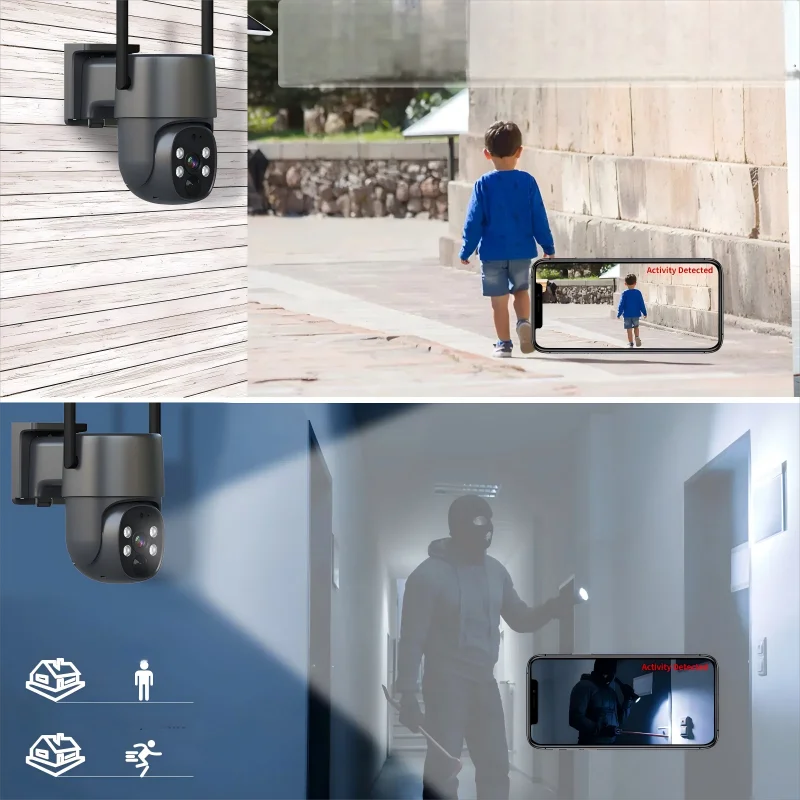 Eseecloud 4mp Outdoor Solar PTZ Camera Home Ptz Cctv Ip Security Solar Camera Security HD Mini Smart 4G SIM Card Solar Camera