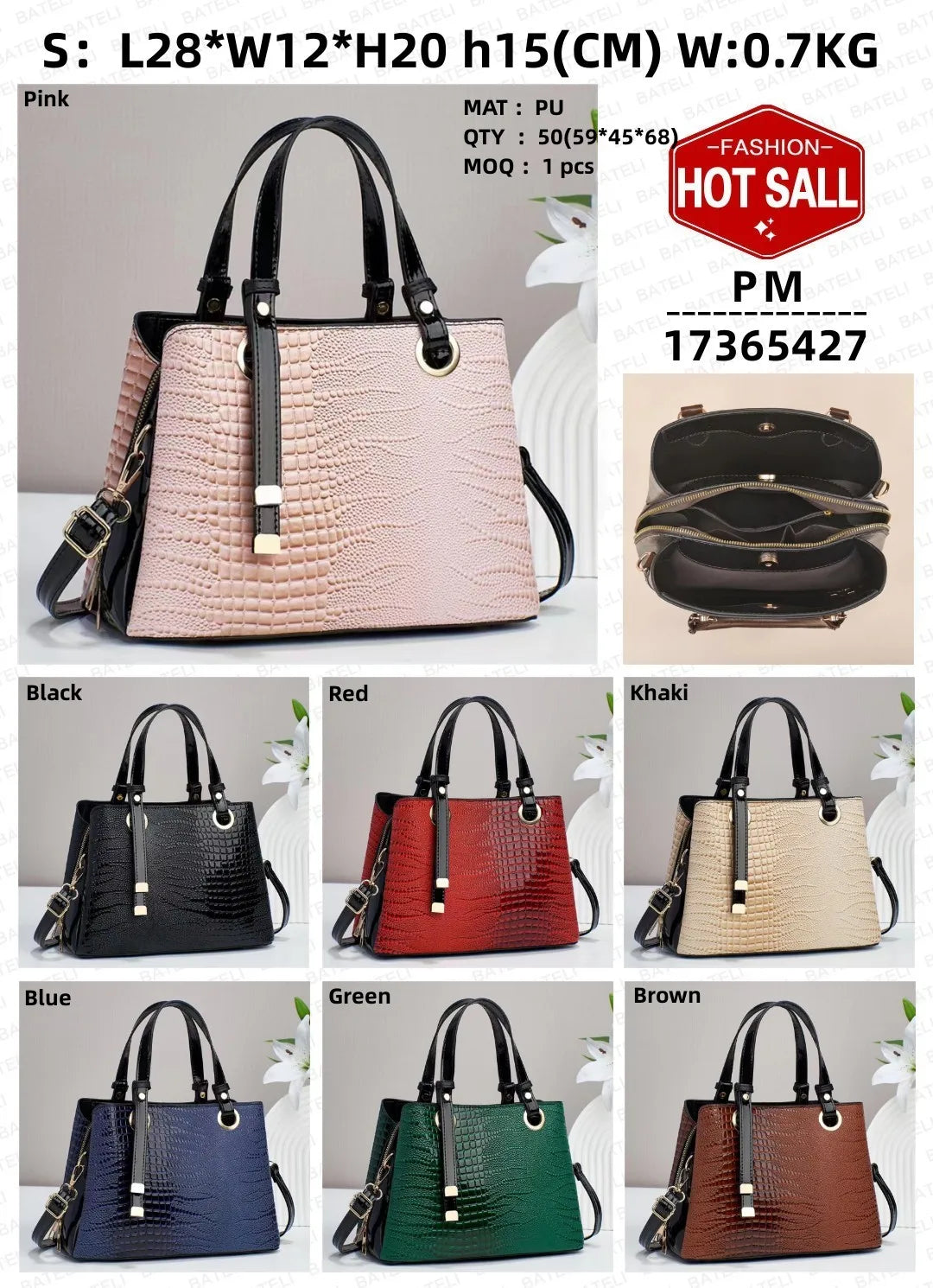 2024 New Retro Crocodile Pattern High Capacity Fashion Trend Messenger Bags Luxury Women's Bags Womens Handbags