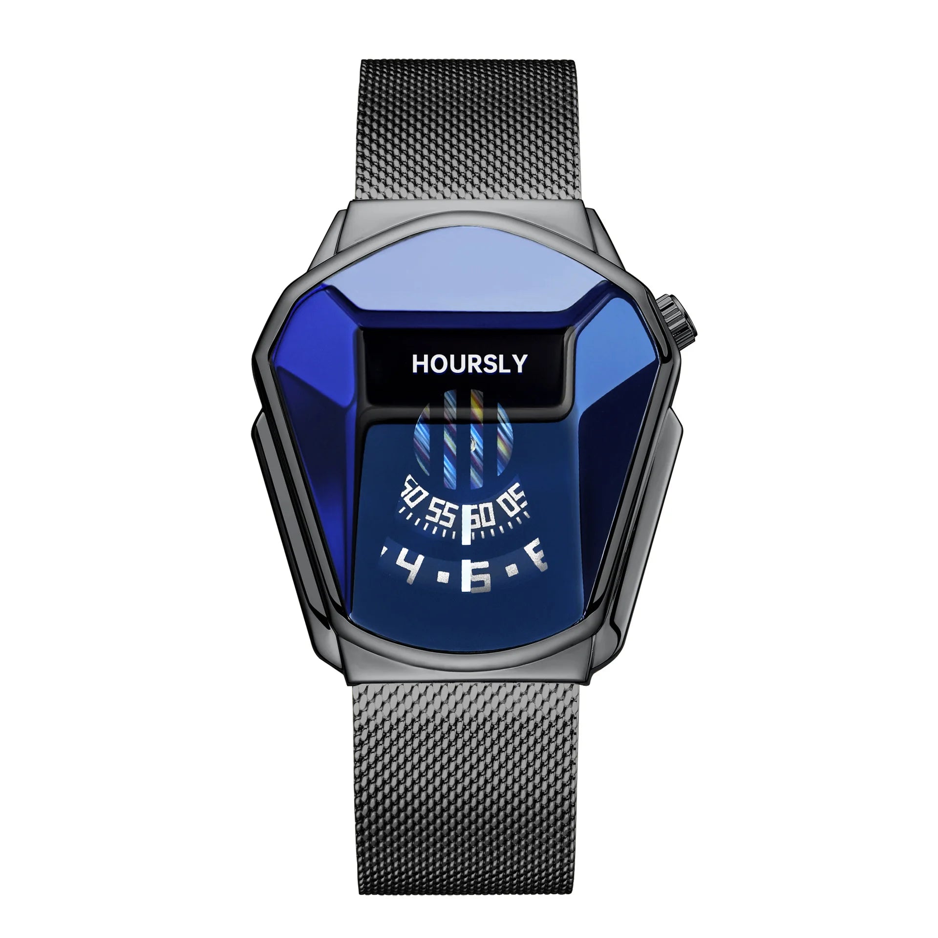 HOURSLY 6617 Fashion Men's Watches Motorcycle Cool Waterproof Sport Wristwatch Quartz Stainless Steel Leather GoldClock Watch