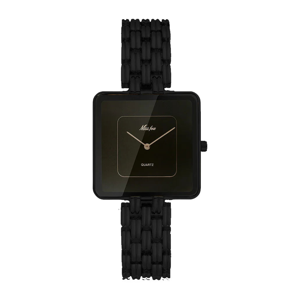 Missfox 2177 2176 Men's Watches Miss Fox Fashion Casual Design Luxury Unisex Black Dial Quartz Watch for Male Female Lady Reloj