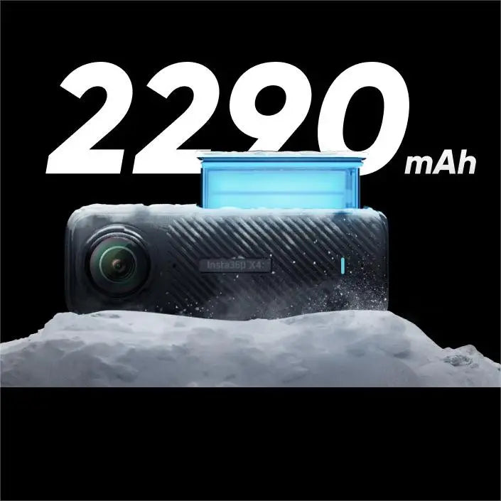 X625 Insta360 X4 Waterproof 8k 360 Action Camera, 4k Wide-angle Video,135 Min Battery Life, Ai Editing, Stabilization, for Sport