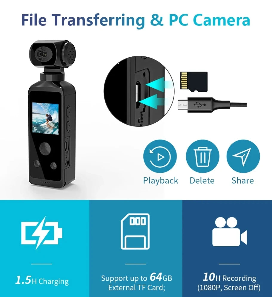 Top Sale 4k Sports Waterproof Camera Wholesale Sports Vr Camera Live 270 Degree Wifi Pocket Camera 1.3" Hd Lcd