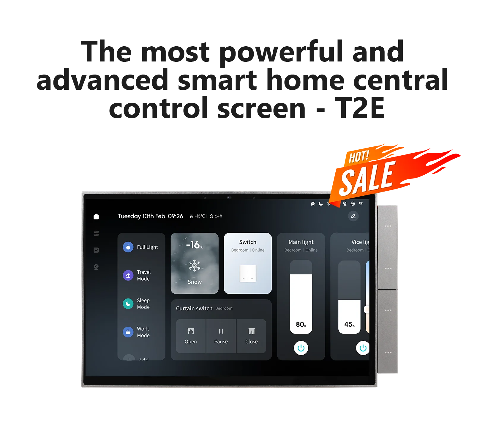 2025 for Gateway Smart Life 10A Double Pole 10 Inch Big Screen Zigbee Smart Home Panel with Camera Function
