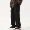 New European and American High Street Fashionable Overalls Men's Corduroy Loose Wide Leg Straight All-Matching Casual Pants