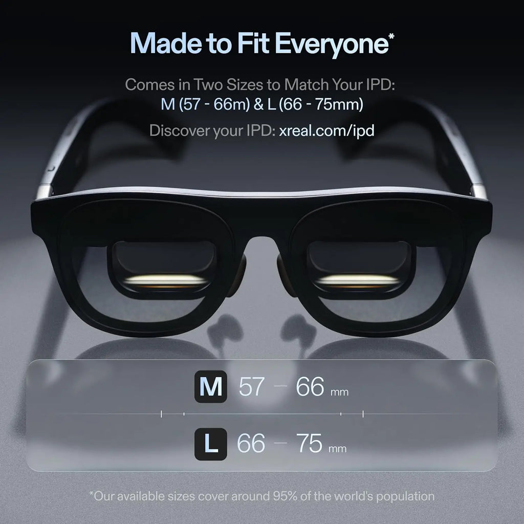 XREAL One Pro AR Glasses X1 Chip Native 3 DoF X-Prism Optics Real 3D 57FOV 171" 120Hz FHD Display iPhone 17/16 Steam Deck ROG