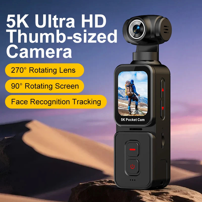JXD 5K Ultra HD 30fps 1.5" Touch Screen WiFi Mini Handheld Portable Digital Recorder Body Cam Pocket Action Camera 270 Wide