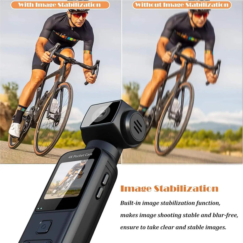 4K Sport Action Camera Built-in Memory Lightweight Screen Rotate 170° Rotation Camera Wifi Connectivity CMOS Imaging