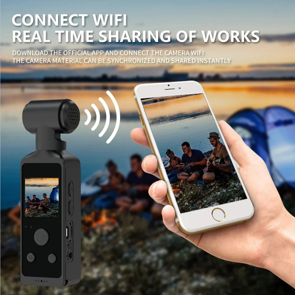 Top Sale 4k Sports Waterproof Camera Wholesale Sports Vr Camera Live 270 Degree Wifi Pocket Camera 1.3" Hd Lcd