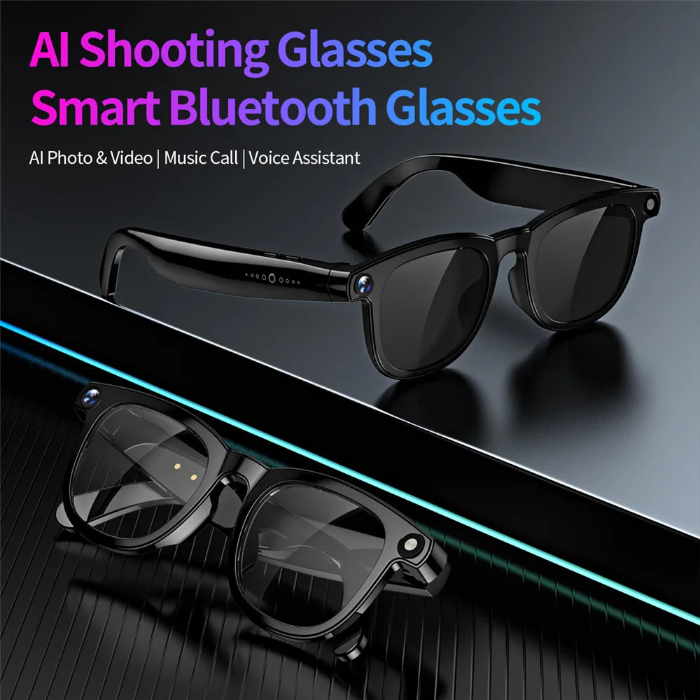 2025 New JS-01Pro Smart Glasses with Camera 1200W Photo 2K Video AI Real-Time Translation Music Call
