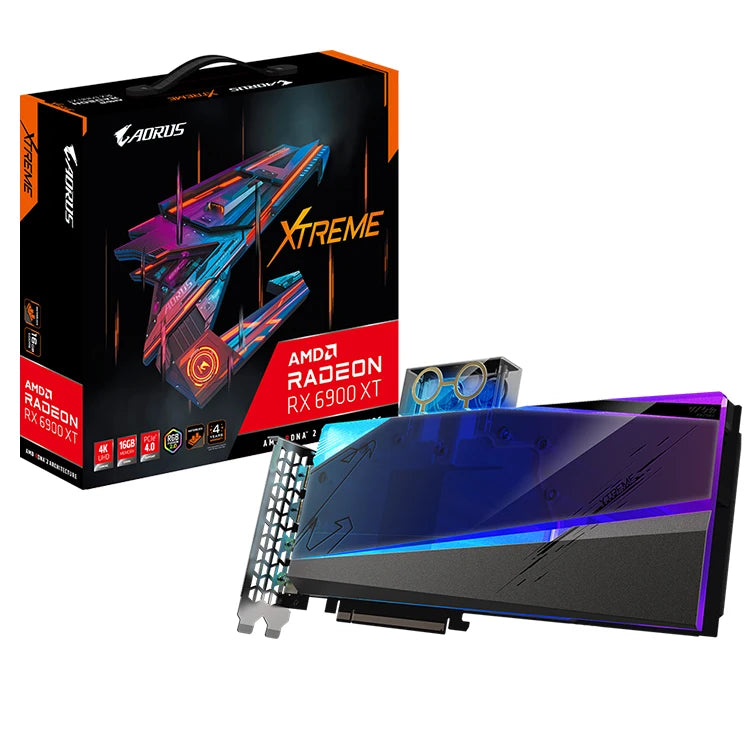 GIGABYTE AORUS Radeon RX 6900XT XTREME WATERFORCE WB 16G Water Cooling Gaming Graphics Card with GDDR6 Memory Support OverClock