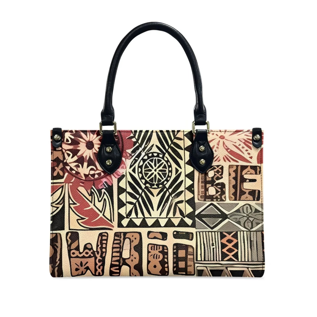 Customize Women's Handbag Leather Bags Women Handbags Ladies Wholesale Custom Polynesia Hawaiian Style Handbags for Women Luxury