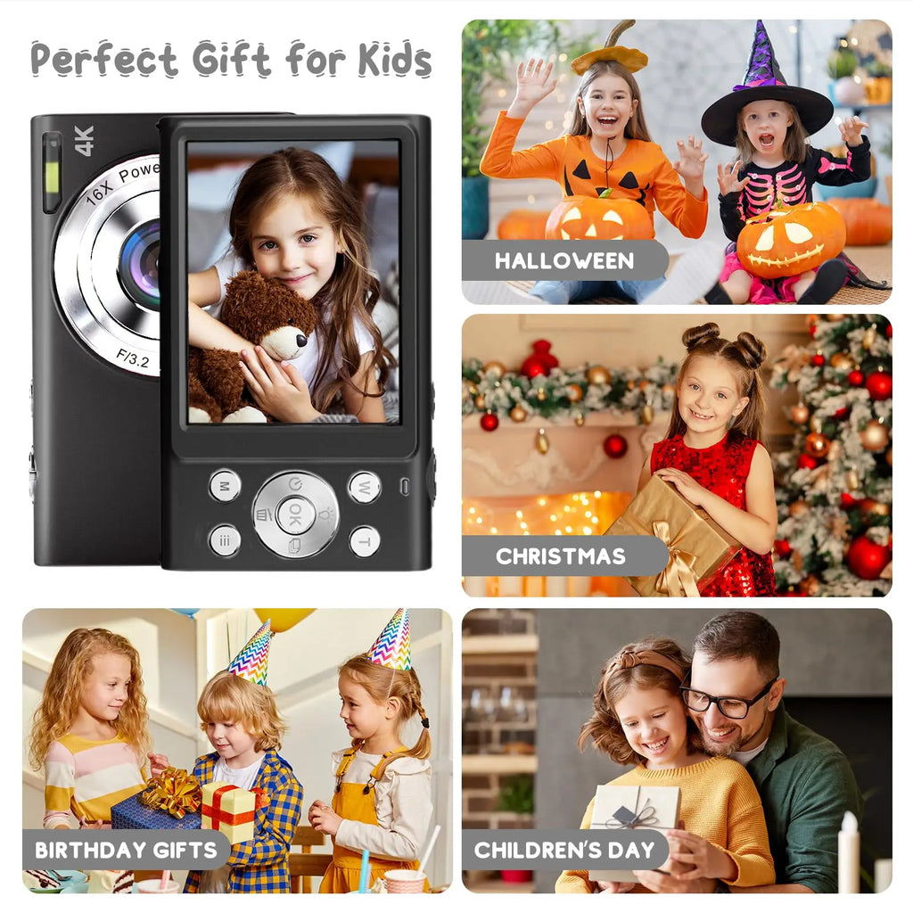 Digital Video Photo Mini Dslr Professional Action 4K Vlog Small hd Mini Smart Camera for Kids Baby Children Outdoor youtube