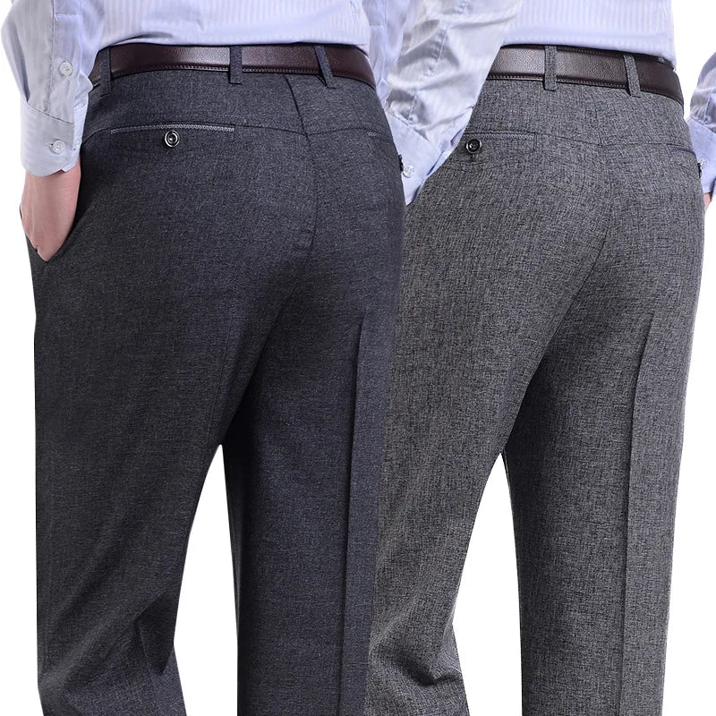 30-40 Spring/Summer Thin Men's Casual Pants Loose Straight Sleeve Suits High Waist Men's Leisure Trousers