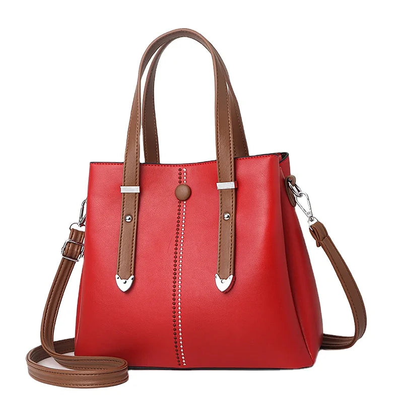 New Senior Leather Good Quality  Women Handbags Large Capacity Casual Girls Shoulder Bag Ladies Cross Body Bag Commutingr Custom
