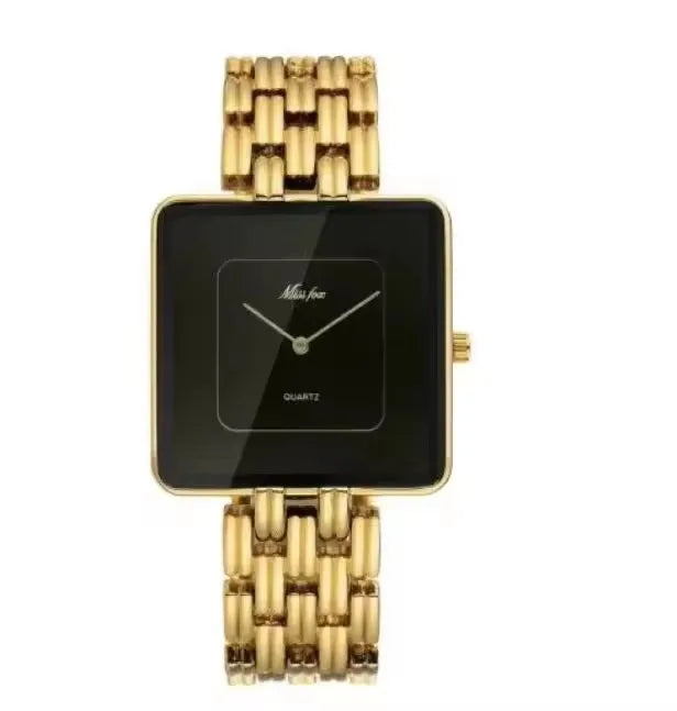 Missfox 2177 2176 Men's Watches Miss Fox Fashion Casual Design Luxury Unisex Black Dial Quartz Watch for Male Female Lady Reloj