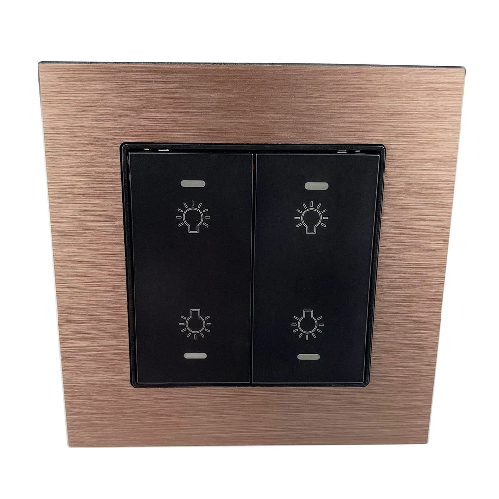 Kincony KC868 Smart Home Control System Compatible Wall Reset Key Switch 86 Module with LED Brushed for Kc868