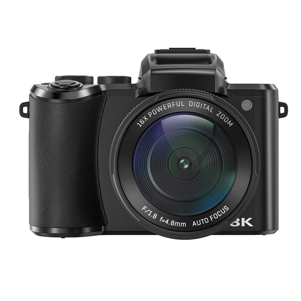 Portable 8K Mirrorless Compact Digital Camera 16X Optical Zoom 3.2-inch Touchscreen 1500mAh Battery for Students-Travel Vlogs