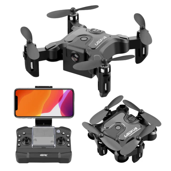 Factory 4DRC V2 Mini Drone 4K HD Camera WiFi FPV Air Pressure Altitude Hold Foldable RC Quadcopter Dron Toys for Kids
