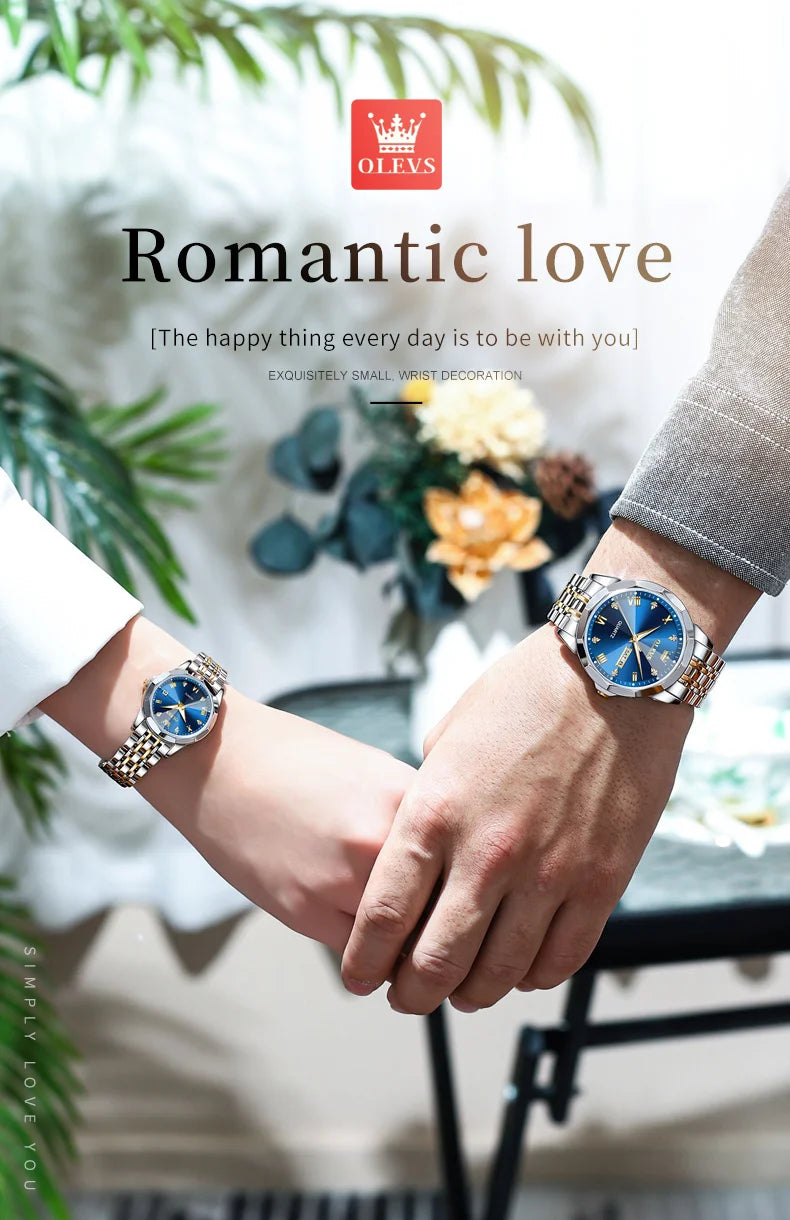 Hot OLEVS 9931 Men's Watches Rhombus Mirror Original Quartz Watch for Man Waterproof Luminous Stainless Steel Smartwatch Male