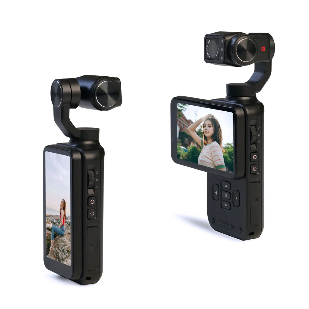 pocket 3 Mini HD Video Camcorder with 5K Recording, 3.5 Inch IPS Display, Optical Zoom, Night Shot, Stabilizer and WiFi