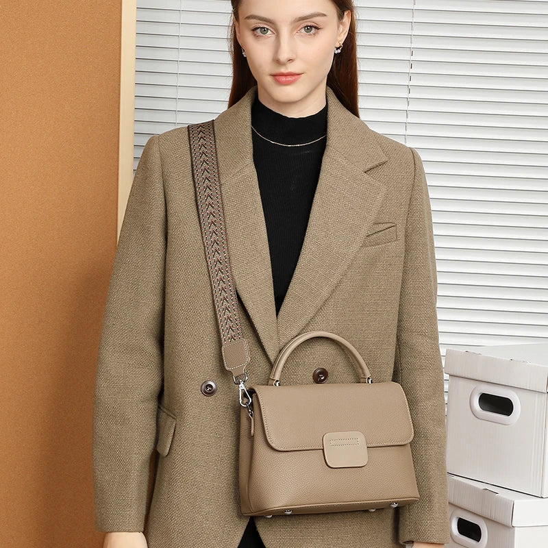 Custom Designer Ladies Purses Women Handbags Retro Casual Simple Cow Leather Women Crossbody Girls Fashion Quality Shoulder Bags