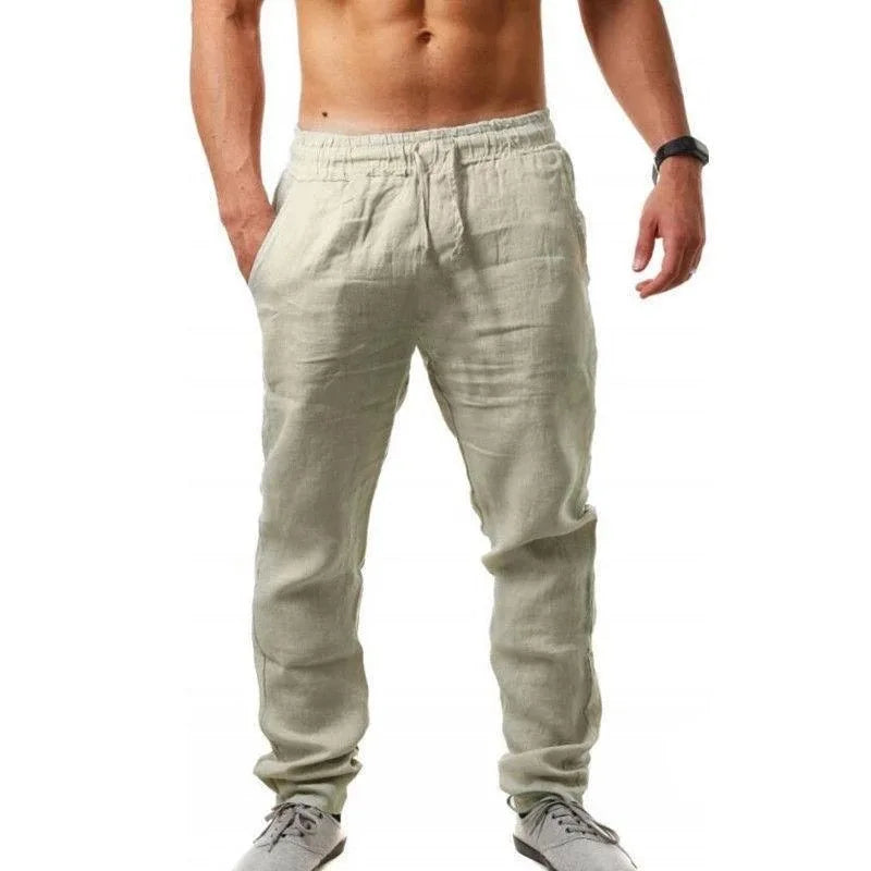 2025 Men's Summer Cargo Pants - Custom Logo Trousers (Breathable Solid Color Streetwear Casual Pants)
