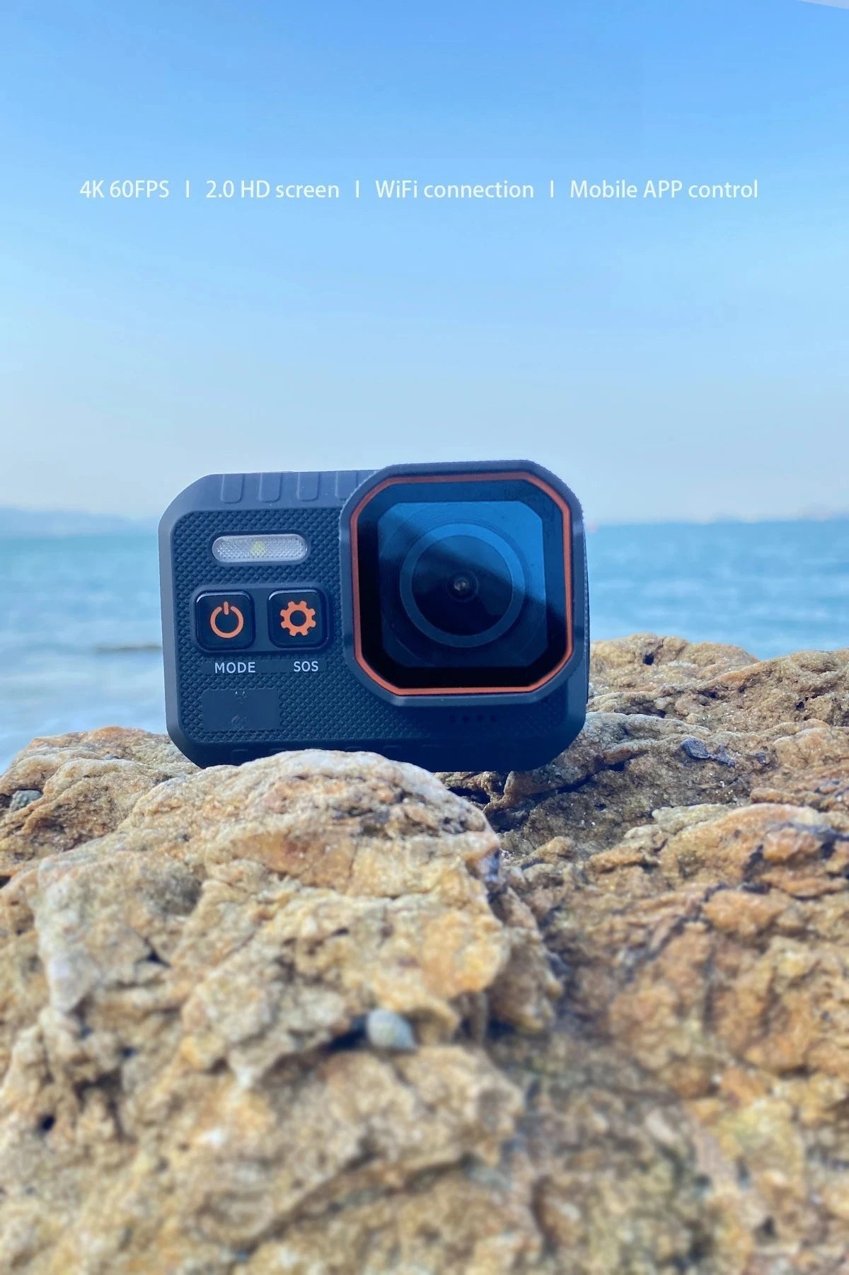 60FPS Ultra HD 30m 170 Wide Angle WiFi Remote Control Waterproof IP68 Action Camera Helmet Mountable Sports Cycling Mountain