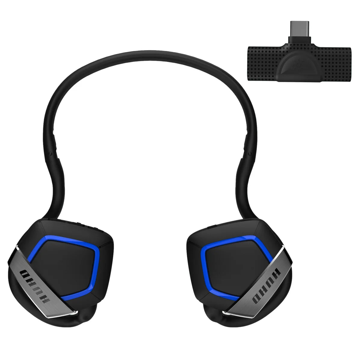 2.4Ghz wireless gaming headsets headphones with Type-C transmitter  foldable neckband for Smartphones PS5 PS4 PC Switch