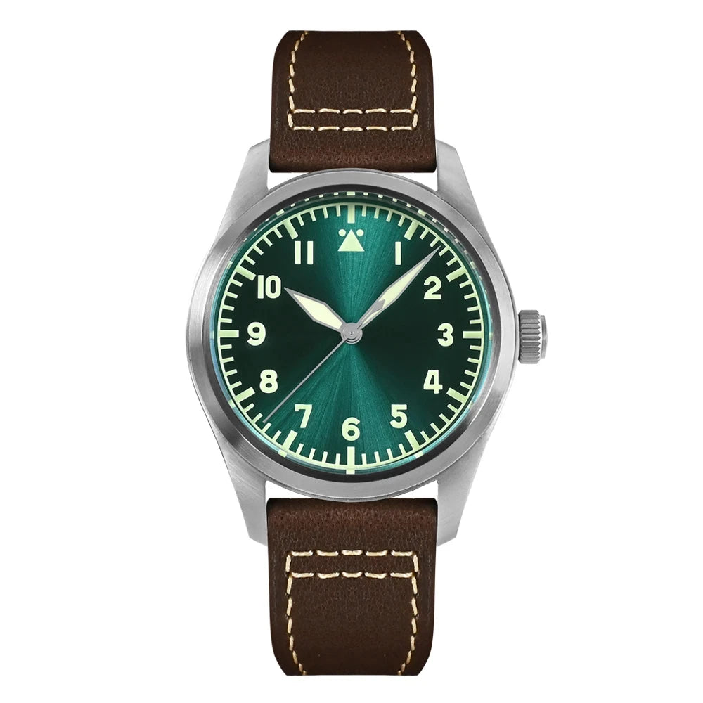San Martin SN031-G2 Men's Watches Pilot YN55 Simple Sunray Dial Automatic Mechanical Wristwatch Waterproof 200m Luminous Relojes