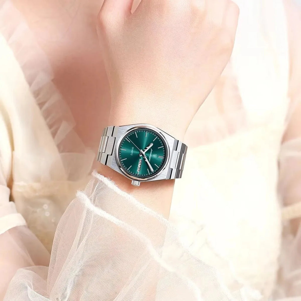 POEDAGAR 786 Ladies Wristwatch Waterproof Luminous Date Week Women's Watches Female Simple Stainless Steel Women Quartz Watch