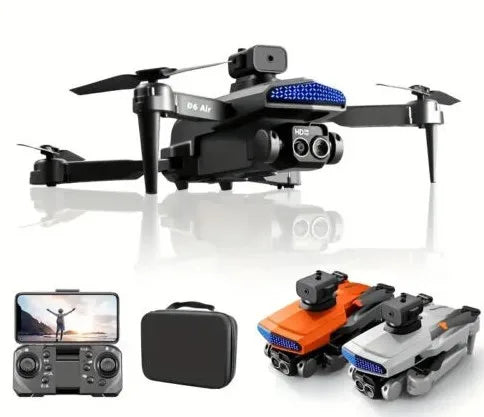 New D6 air Drone 4K HD Dual Camera WiFi FPV Obstacle Avoidance Optical Flow Localization Foldable Quadcopter RC Drone Toys