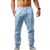 2025 Men's Summer Cargo Pants - Custom Logo Trousers (Breathable Solid Color Streetwear Casual Pants)