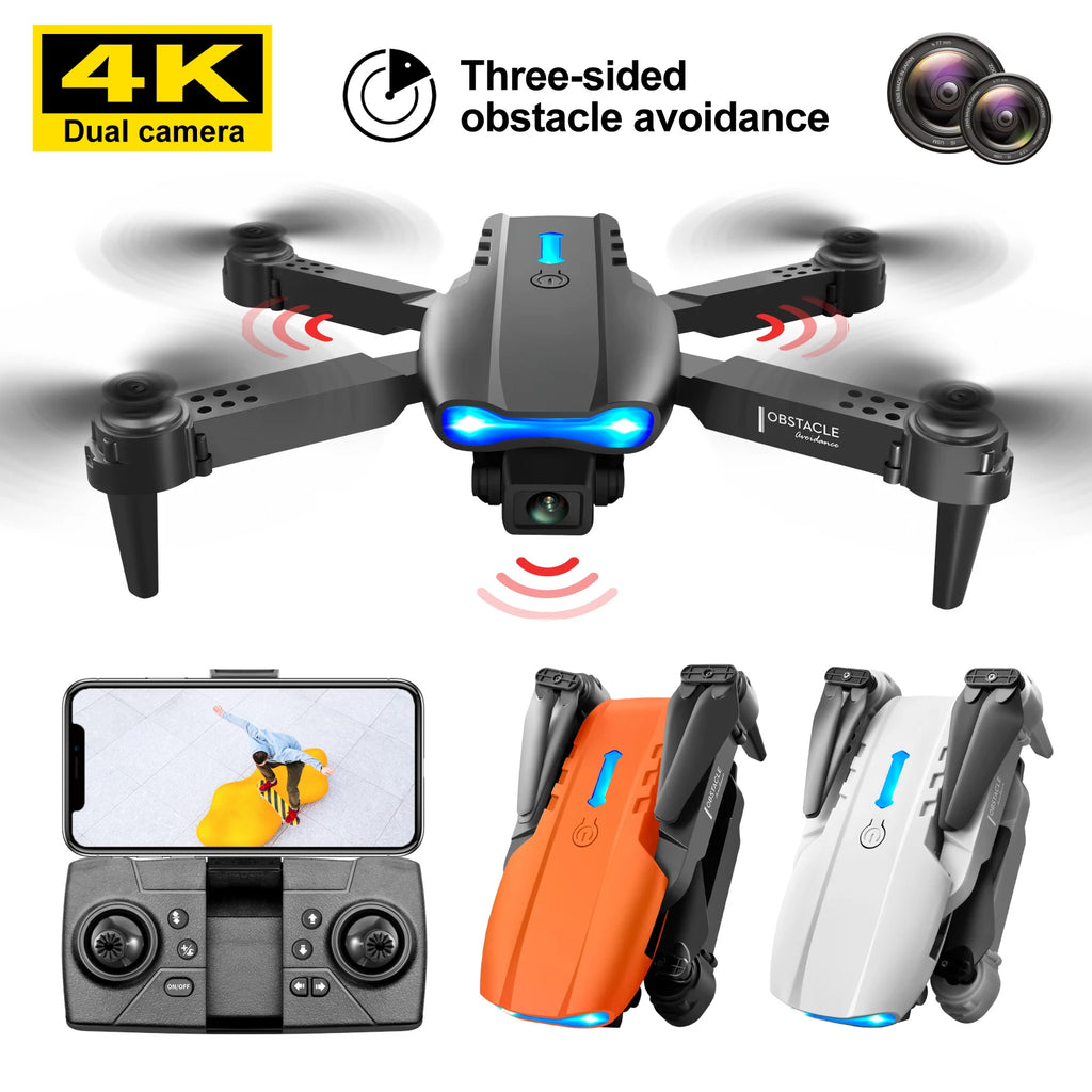 E99 Drone PRO Mini 4K HD Camera WIFI FPV Obstacle Avoidance Foldable RC Quadcopter Helicopter K3