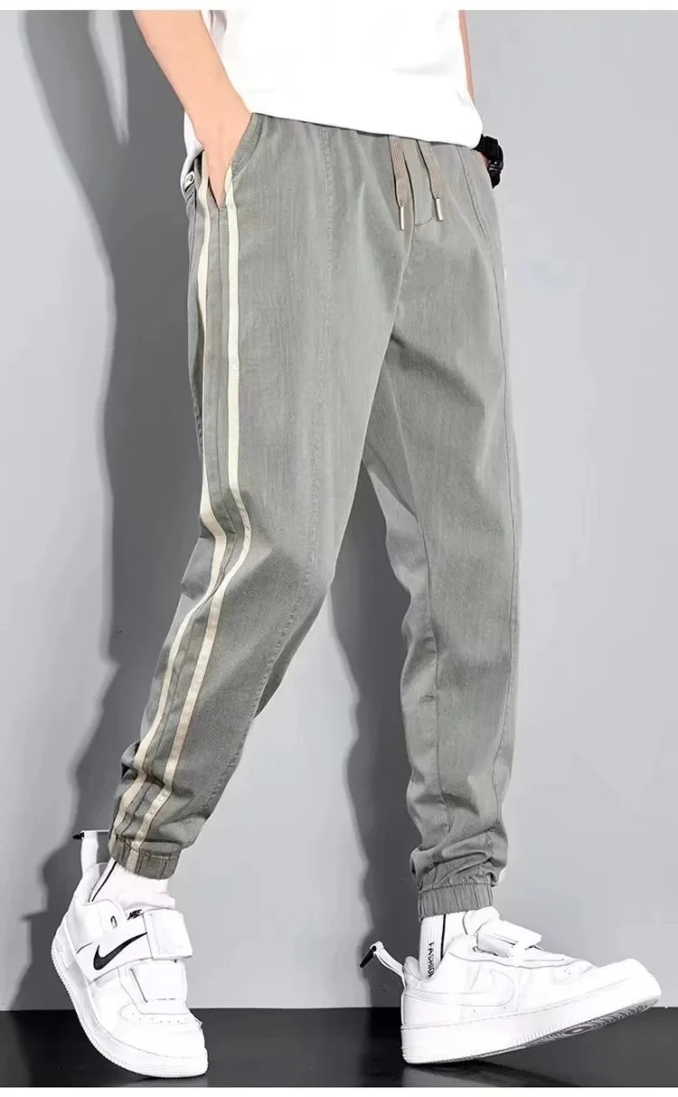 Oversized Pants Men 2023 Casual Pants for Men Striped Plus Size Loose Fashion Cargo Pants Men Streetwear