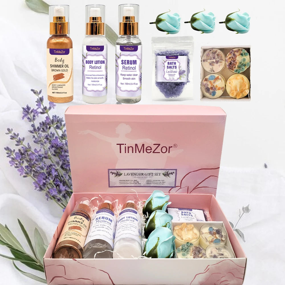 Private Label Bath Spa Gift Set Mothers Day Birthday Skin Care and Bath Relaxation Spa Product Birthday Gifts for Women