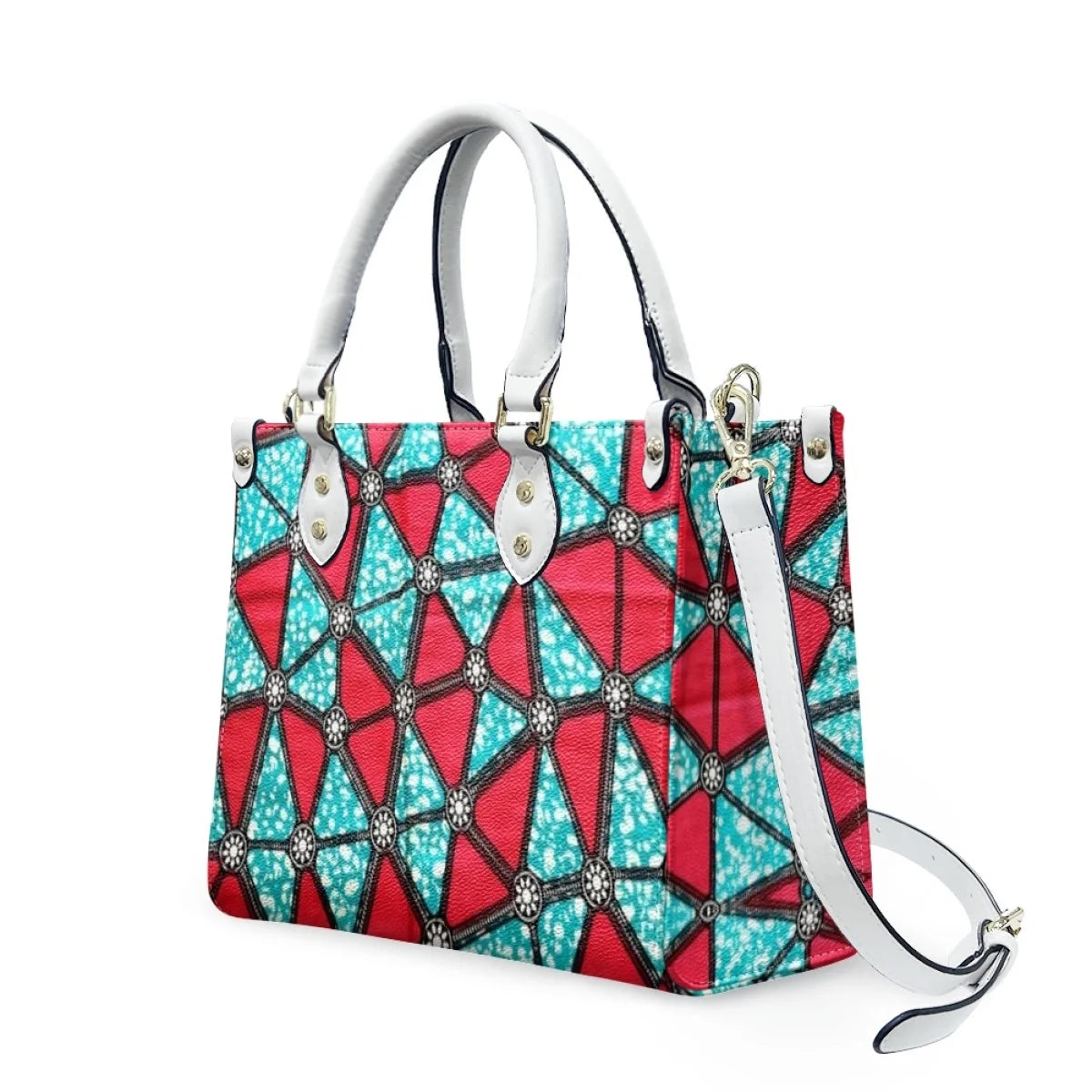 Black and White Tribal Polynesian Printed Bags Women Handbags Ladies Luxury Women Shoulder Bags High Quality Pu Leather Handbag