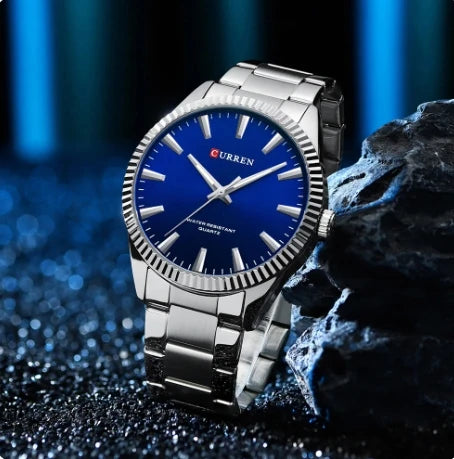 Curren 8425 New Men's Watches Simple Style Luminous Hands Clock Stainless Steel Men Brand Quartz Wristwatches for Male Relojes
