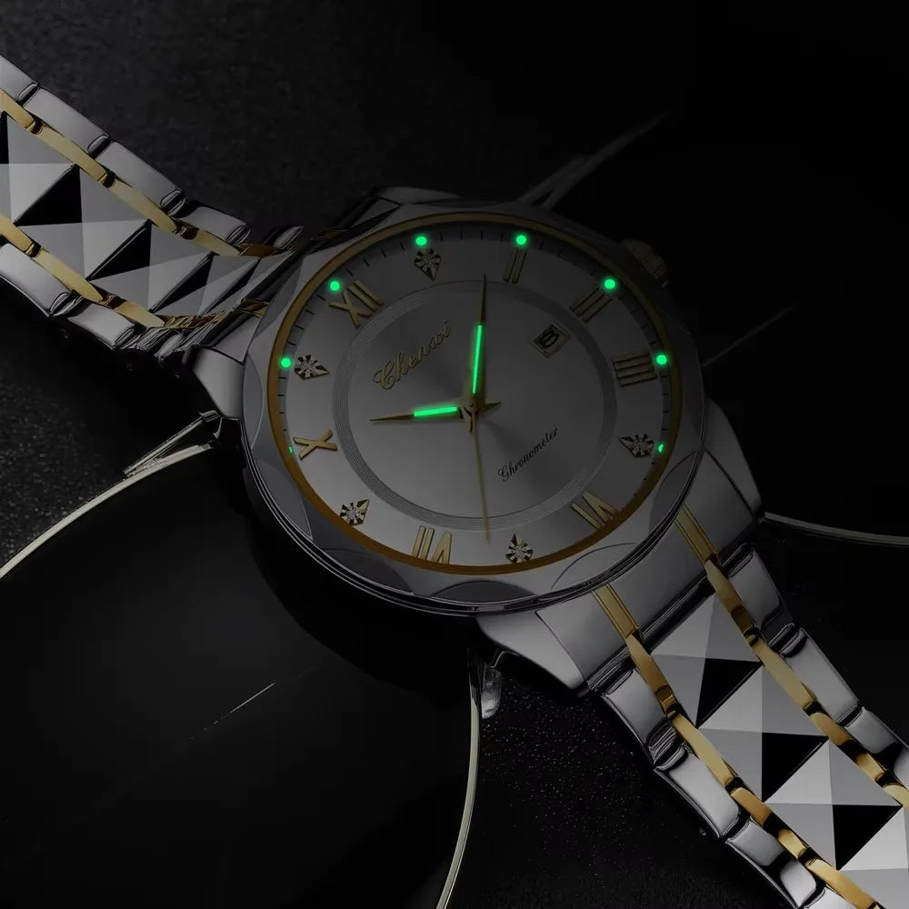 CHENXI 682 New Men's Watches Business Calendar Watch for Men Fashion Sport Waterproof Luminous Calendar Quartz Male Wristwatch