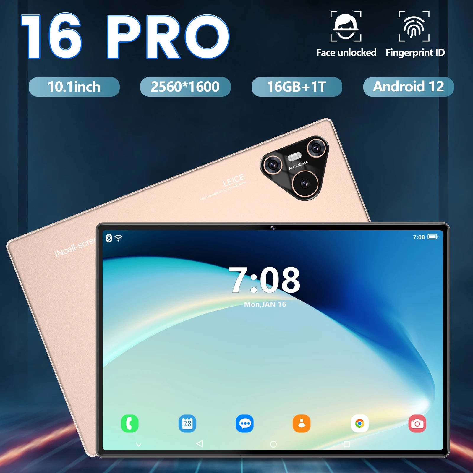 Hot Sale 10.1 Inch Android 14 Pro Tablet PC High Quality 16GB+1TB 4G Dual Sim with Multi-language Support Wifi Calling
