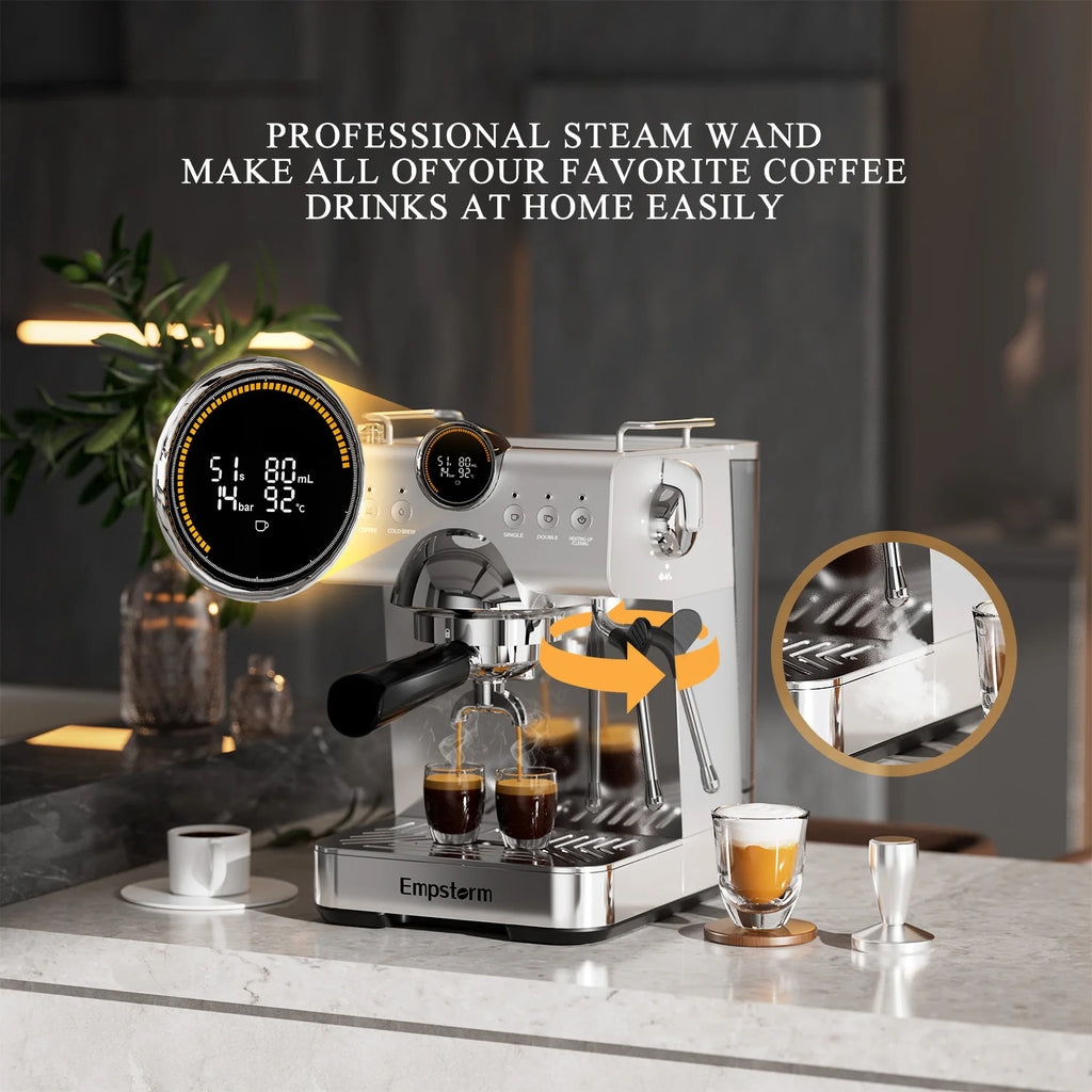 Empstorm CB1 Espresso Machine 120v Electric Semi Automatic Coffee Machine US Local Stock  with Complete Accessories
