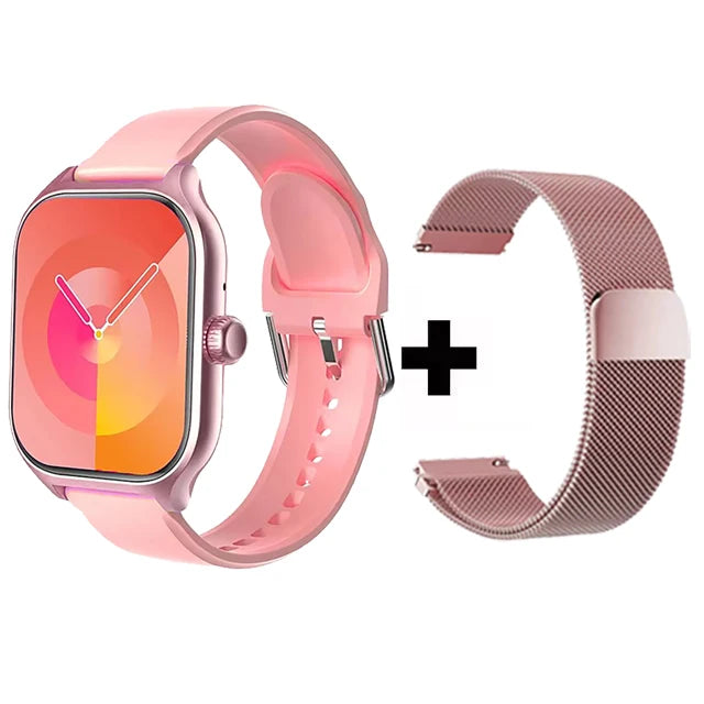 Smart Watch Men 2.01 Inch AMOLED Screen Waterproof Multiple Sport Mode Fitness HD Bluetooth Calls Smartwatch Men Women Bracelet