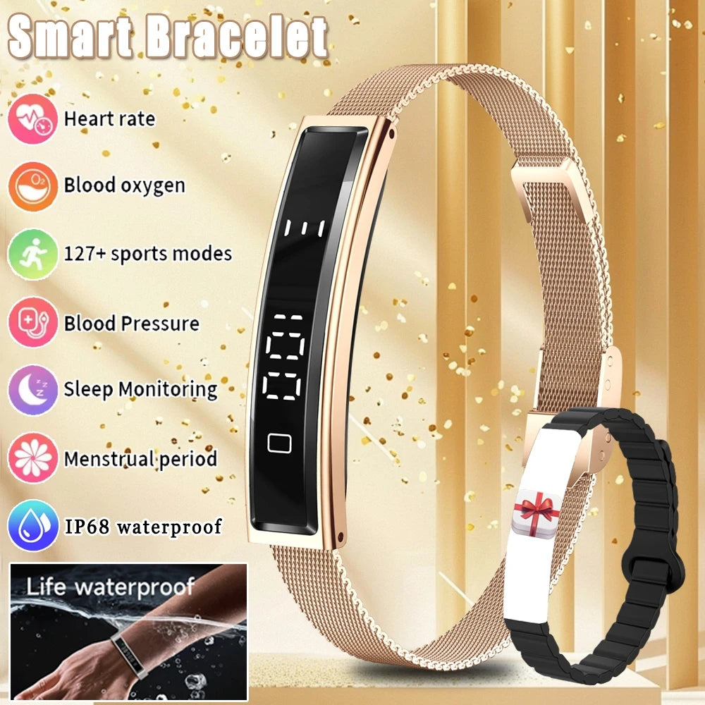 New Smart Bracelet Women Smartwatch Men Fitness Tracker HeartRate Blood Oxygen Waterproof Sport Smart Band Watch For Android iOS