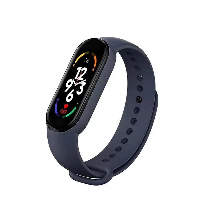 M7 Smart Watch Heart Rate Blood Pressure Monitoring AMOLED Screen Smart Wristband Fitness TrackerMen Women Sport Bracelet