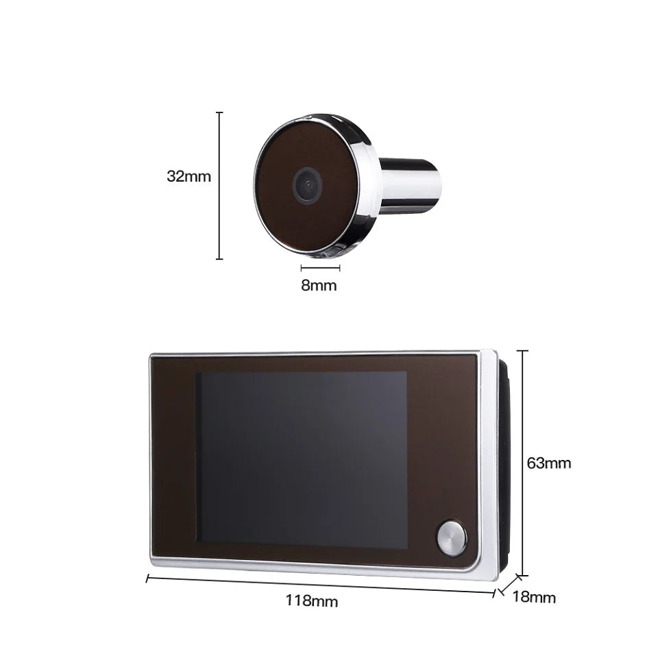 Wsdcam 3.5 inch Digital Door Viewer Camera 120° Wireless Doorbell Smart Home Door Camera Peephole Doorbell with Monitor Mirilla
