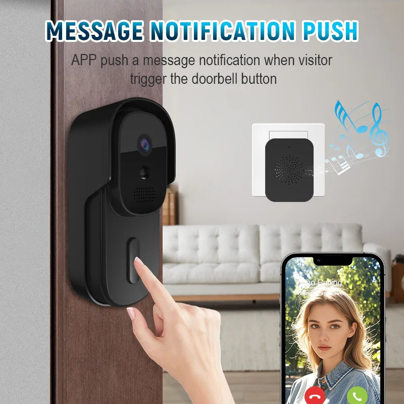 Tuya Video Doorbell WiFi Wireless Security Camera Door Bell DC AC Battery Powered 1080P 2MP Waterproof Doorbells Smart Home