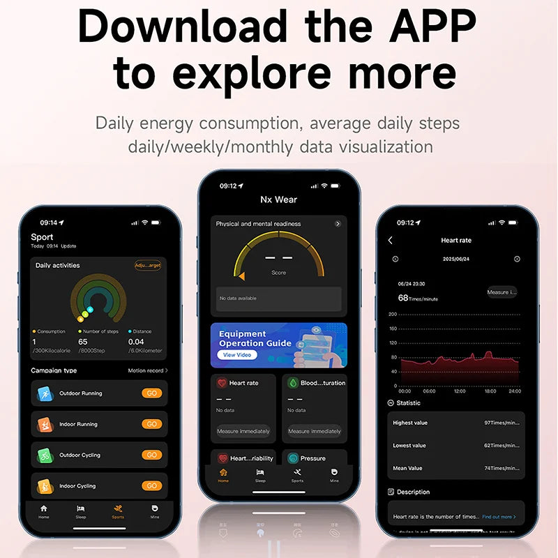 Women Smart Bracelet With Heart Rate Monitor Activity Fitness Tracker Sports Wristband Waterproof Smart Watch Men Smartband