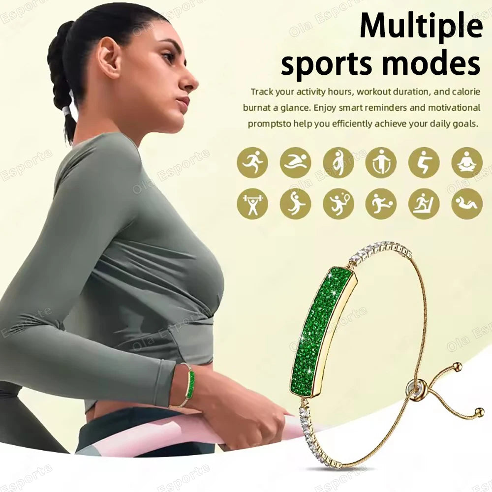 New Ladies Smart Bracelet 5.3 Bluetooth Connection 5ATM Waterproof Women's Health Heart Rate Sleep Monitoring Sports Smart Watch