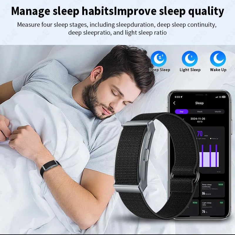 LIGE Smart Bracelet Heart Rate Blood Oxygen Monitor Pedometer Waterproof Sports Fitness Tracker Watch Men Women Electronic Band