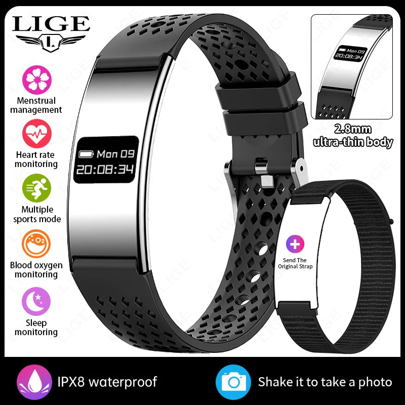 New Smart Bracelet Men Women Sports Step Count Health Fitness Tracker Heart Rate Monitoring Call Reminder Smart Watch Wristband