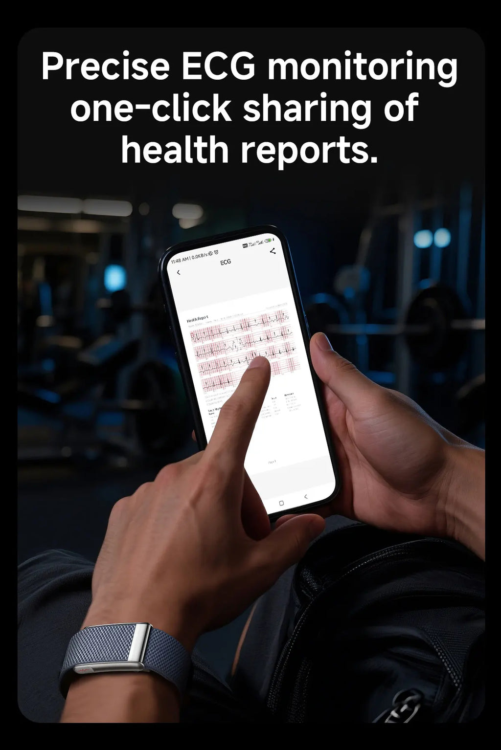 VWAR ECG+PPG Smart Bracelet Men Women Uric Acid Body Fat Body Temperature BP Health Smartwatch Sports Fitness Tracker Band 2026